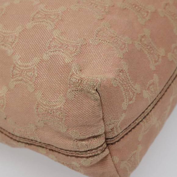 CELINE Paris Macadam Canvas Tote Bag Pink Brown gold Auth hk2071 - Picture 14 of 16